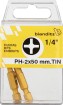 BLISTER 2 PUNTAS DESTORNILLADOR 1/4" TIN
