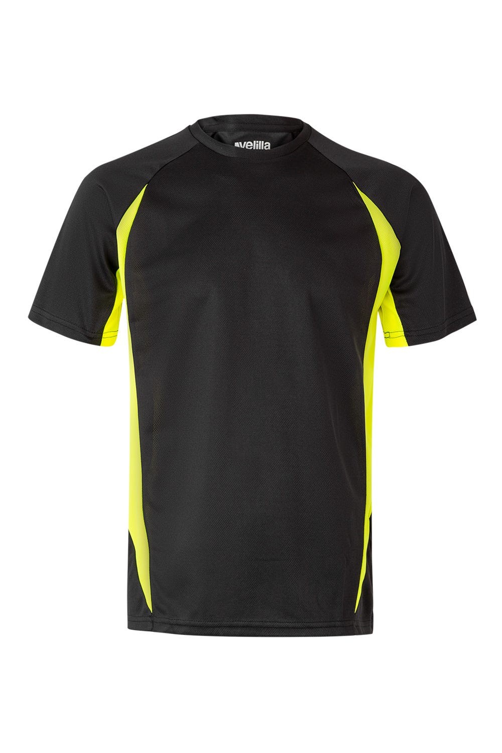 CAMISETA TÉCNICA BICOLOR NEGRO/VERDE LIMA